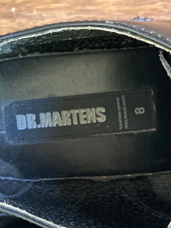 Vtg 90s Dr. Martens Black Leather Oxford Lace Up Loafers 8747 Lug Sole Sz 8 main image 4